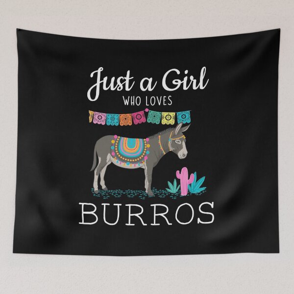 Item preview, Just A Girl Who Loves Burros Donkeys designed and sold by Funny Shirts Matter.