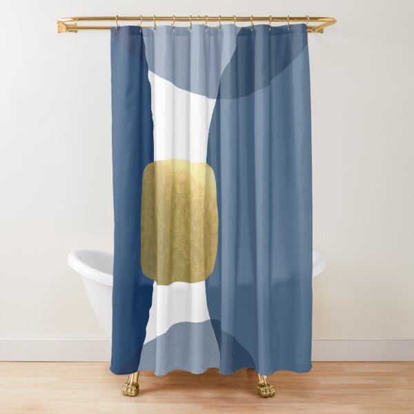 Minimalist Mid Century Abstract Shower Curtain For Sale By