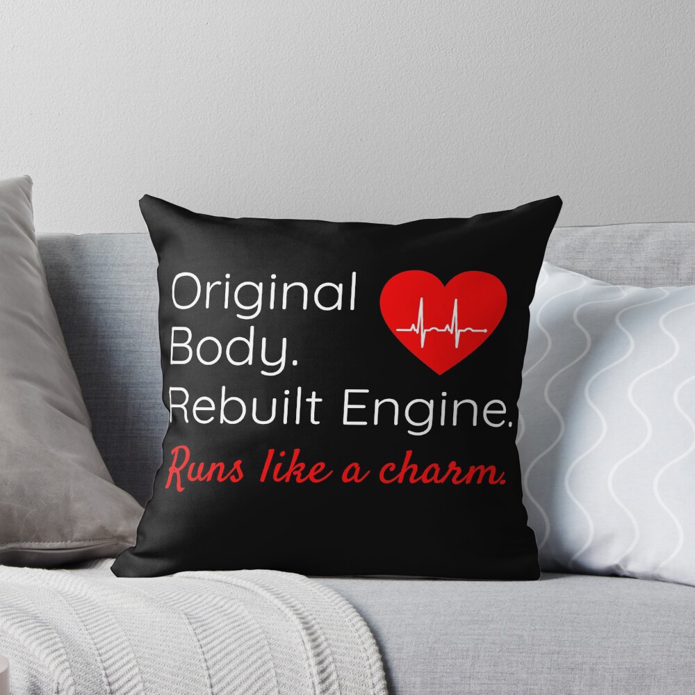 Original Body. Rebuilt Engine. Runs Like A Charm - Funny Get Well Gift For Heart Surgery Patient. Kids T-Shirt