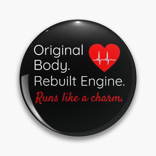 Item preview, Original Body. Rebuilt Engine. Runs Like A Charm - Funny Get Well Gift For Heart Surgery Patient. designed and sold by VintageMashup.