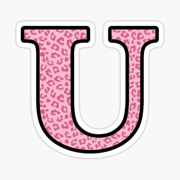 Letter U Cheetah Stickers | Redbubble