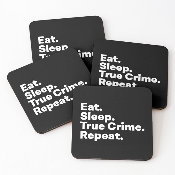 Item preview, Eat Sleep True Crime Repeat designed and sold by teesaurus.