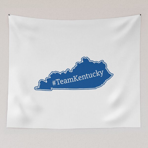 Item preview, #TeamKentucky - Kentucky State Silhouette - Blue, Serif designed and sold by creatiVeronica.