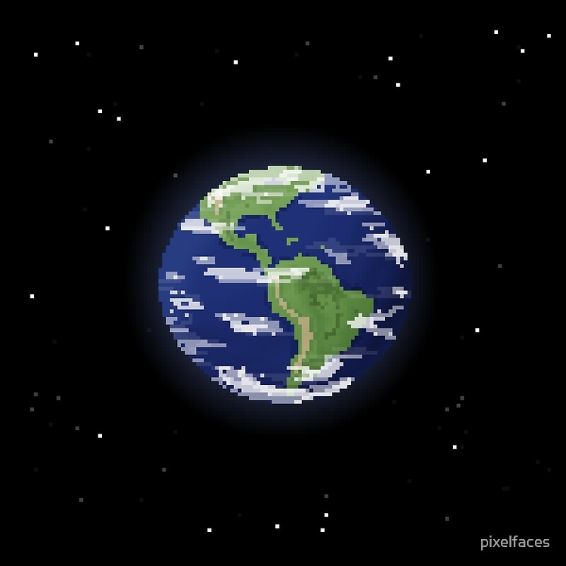 "Pixel Earth" Photographic Prints by pixelfaces | Redbubble