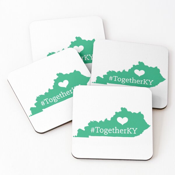 Item preview, TogetherKY - Kentucky State Silhouette with Heart - Green, Serif designed and sold by creatiVeronica.