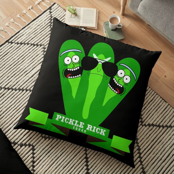 Pickle Rick Squad Floor Pillow