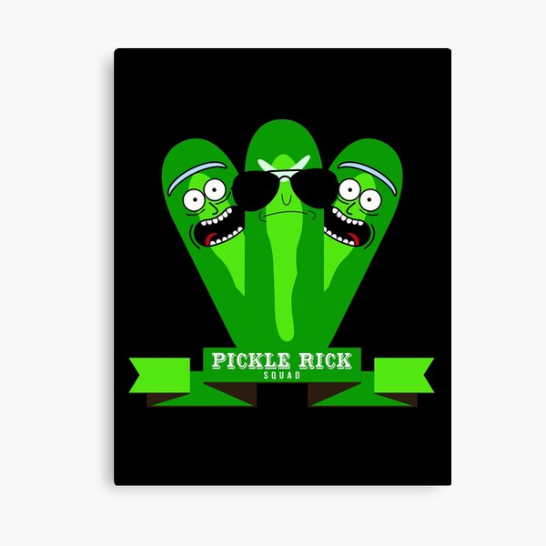 Pickle Rick Squad Canvas Print