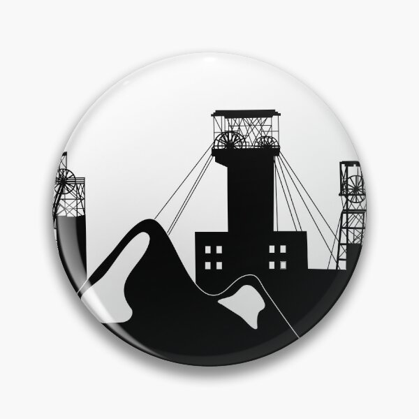 Item preview, Industrial coal mining slag heaps and structural headframes above mine shaft designed and sold by Familyshmot.