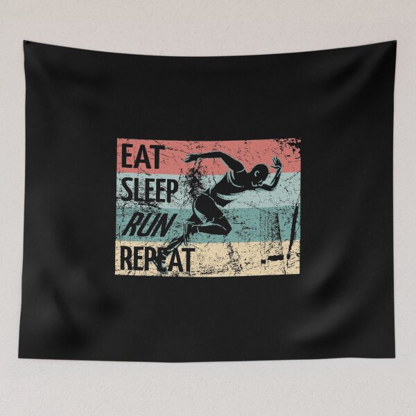 Item preview, Retro Eat Sleep Run Repeat Runner's Gift  designed and sold by 2blackcherries.