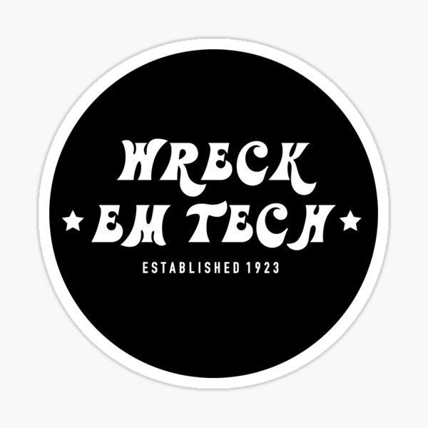 Wreck Em Tech With Stars Sticker