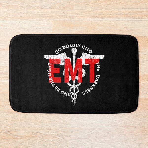 Item preview, EMT Go Boldly Into The Darkness And Be The Light COVID 19 DISTRESSED VERSION designed and sold by Dan Brady.