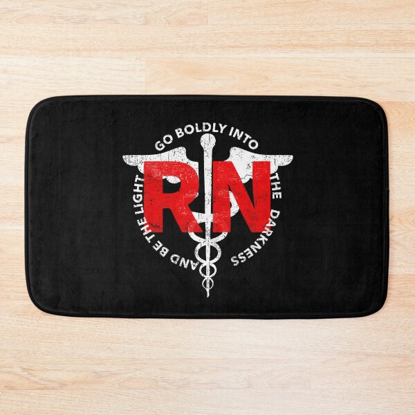 Item preview, RN Registered Nurse Go Boldly Into The Darkness And Be The Light COVID 19 DISTRESSED VERSION designed and sold by Dan Brady.