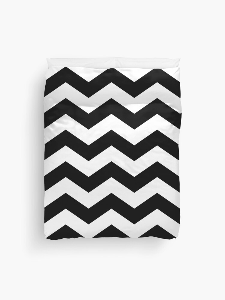 black and white zig zag duvet cover