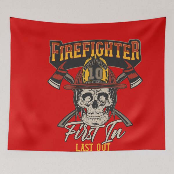 Item preview, FIREFIGHTER LOGO FIRST IN LAST OUT TSHIRT TEE GIFT PRESENT designed and sold by Timcito.