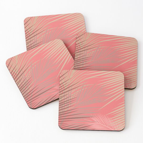 Item preview, Palms Shadow on Living Coral designed and sold by Looly Elzayat.