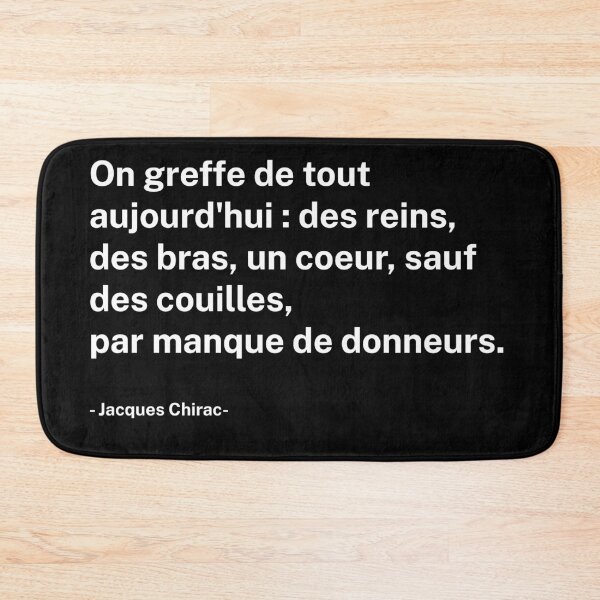 Item preview, t-shirt quote Chirac balls designed and sold by Catcrea.