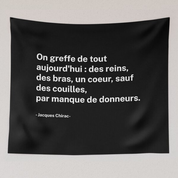 Item preview, t-shirt quote Chirac balls designed and sold by Catcrea.