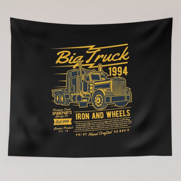 Item preview, Big Truck iron and wheels, gift for truck drivers designed and sold by desislogn.