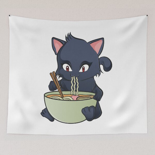 Item preview, Kawaii Cat Ramen Anime Kitty designed and sold by perfectpresents.