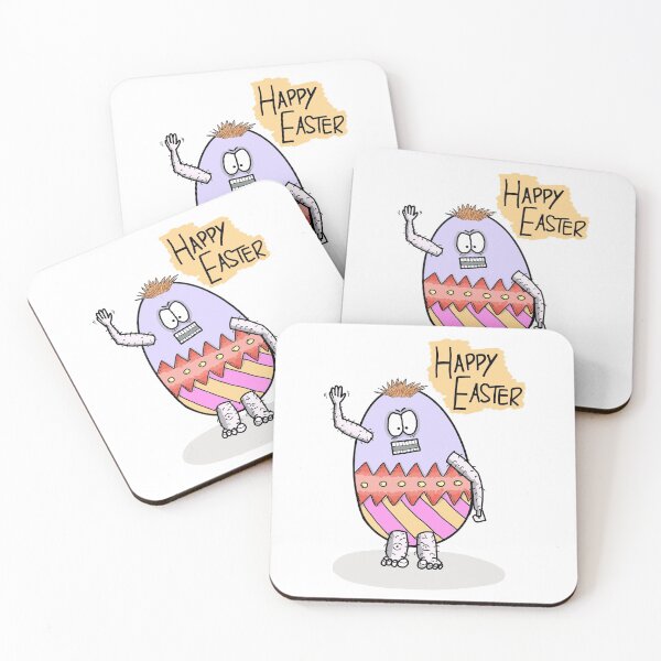 Item preview, Happy Easter - Angry Easter Egg - Waving designed and sold by Martin Peck.