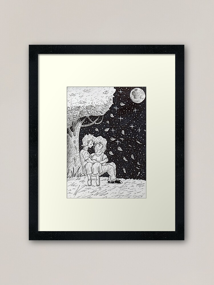 Alternate view of Sketch romantic Framed Art Print