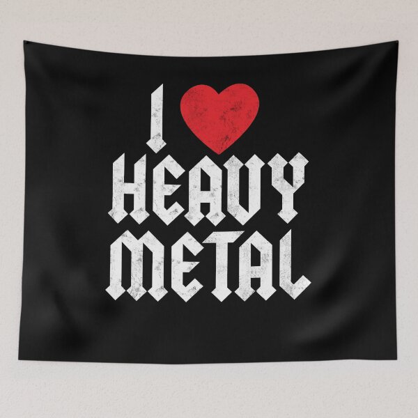 Item preview, I love Heavy Metal Distressed designed and sold by playloud.