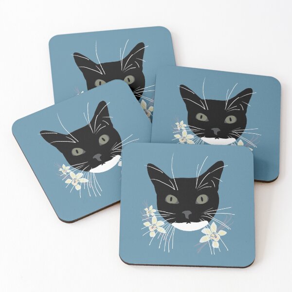 Item preview, Black and white cat designed and sold by SammyStiks.