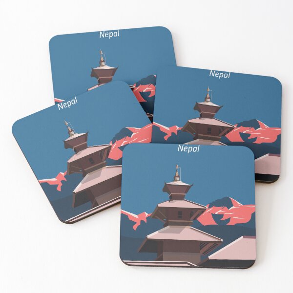 Item preview, Nepal Kathmandu everest travel poster print art culture designed and sold by Arctic frame studio.
