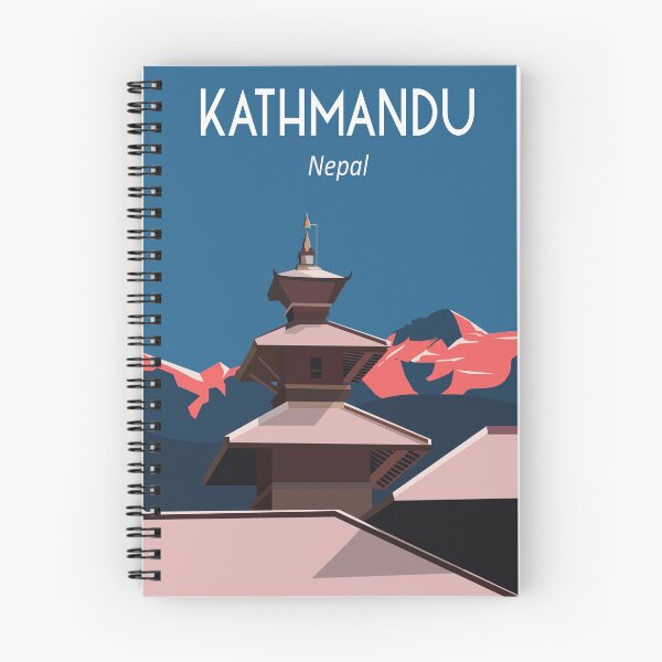 Item preview, Nepal Katmandú everest travel poster print art culture designed and sold by Arctic frame studio.
