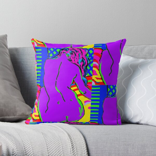 Decorative abstracted nude Throw Pillow