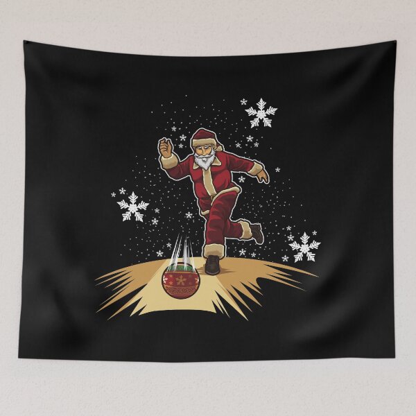 Artikelvorschau, Santa Claus Plays Bowling - Christmas Bowling Team entworfen und verkauft von anziehend.