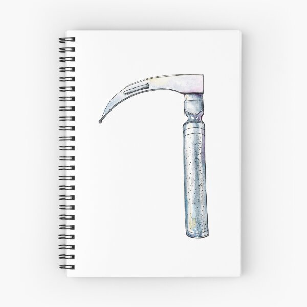 Item preview, Watercolor hand drawn sketch illustration of laryngoscope isolated on white designed and sold by FuzzyLogicKate.