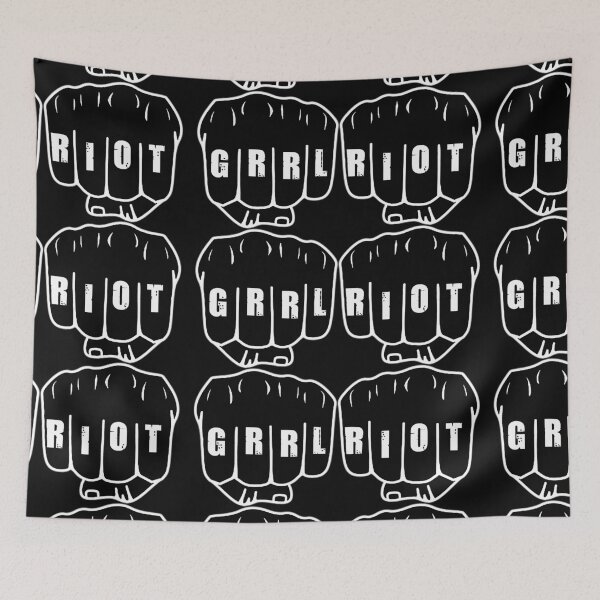 Item preview, Riot Grrrl Fists Stencil designed and sold by JigsawYouth.