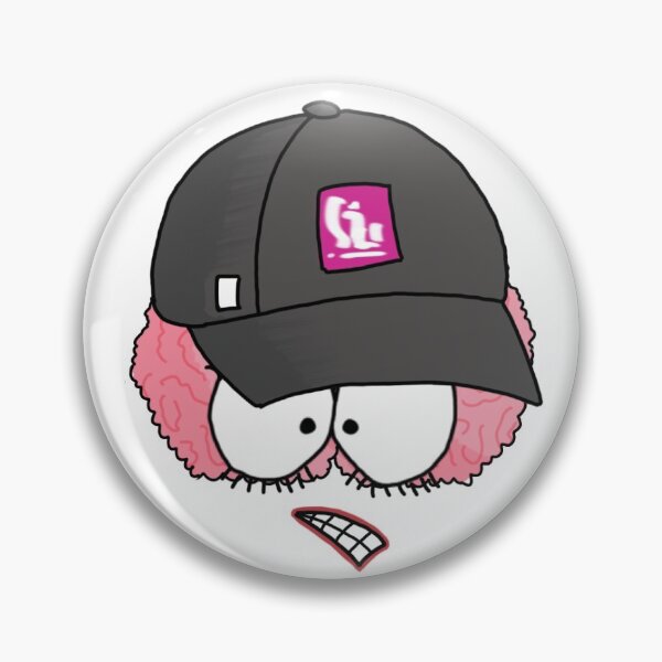 Item preview, Crazy Brain Lady with Baseball Cap Sticker designed and sold by Martin Peck.