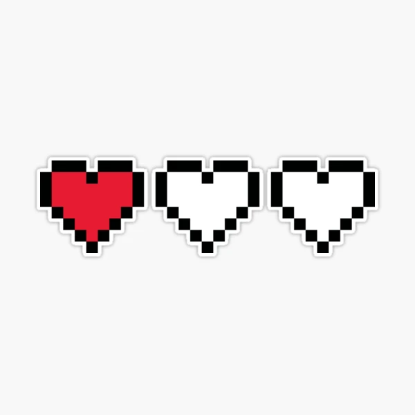 8 Bit Heart Sticker