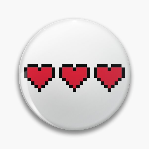 Item preview, 8 bit Hearts, Full Health designed and sold by CloakAndDaggers.