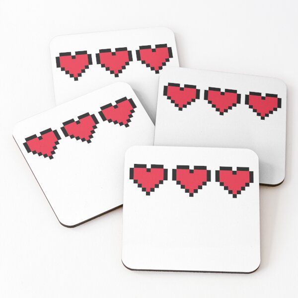 Item preview, 8 bit Hearts, Full Health designed and sold by CloakAndDaggers.