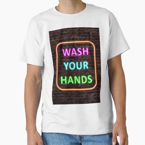 Item preview, Wash your hands warning neon sign designed and sold by BigTime.