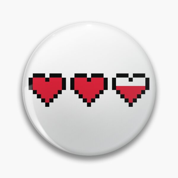 Item preview, 8 bit Hearts, Near Full Health designed and sold by CloakAndDaggers.