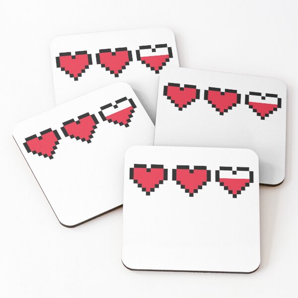 Item preview, 8 bit Hearts, Near Full Health designed and sold by CloakAndDaggers.