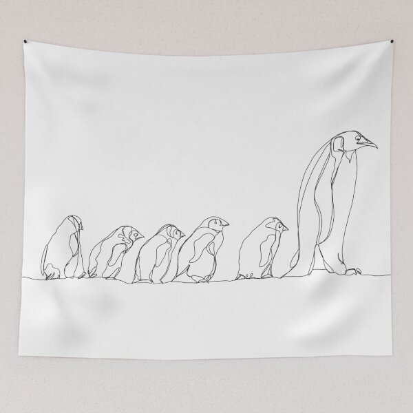 Item preview, penguins outline designed and sold by nrose01.