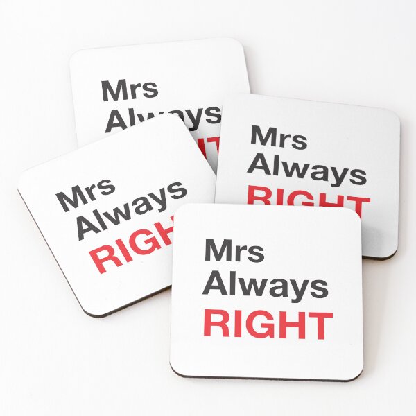 Item preview, MRS ALWAYS RIGHT (with a matching Mr Always right) designed and sold by jazzydevil.