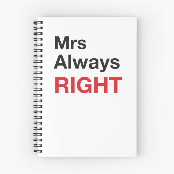 Item preview, MRS ALWAYS RIGHT (with a matching Mr Always right) designed and sold by jazzydevil.