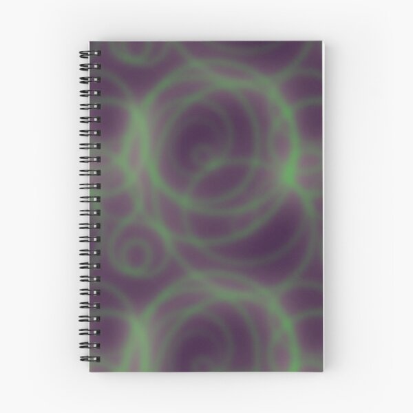 Item preview, Glowing Green Organic Swirly Spirals pattern on deep purple back ground designed and sold by nutmegfairy.