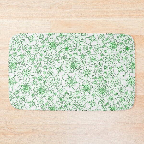 Item preview, Wild Flowers - floral pattern green designed and sold by Patterns and critters.