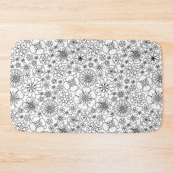 Item preview, Wild Flowers - floral pattern black designed and sold by Patterns and critters.