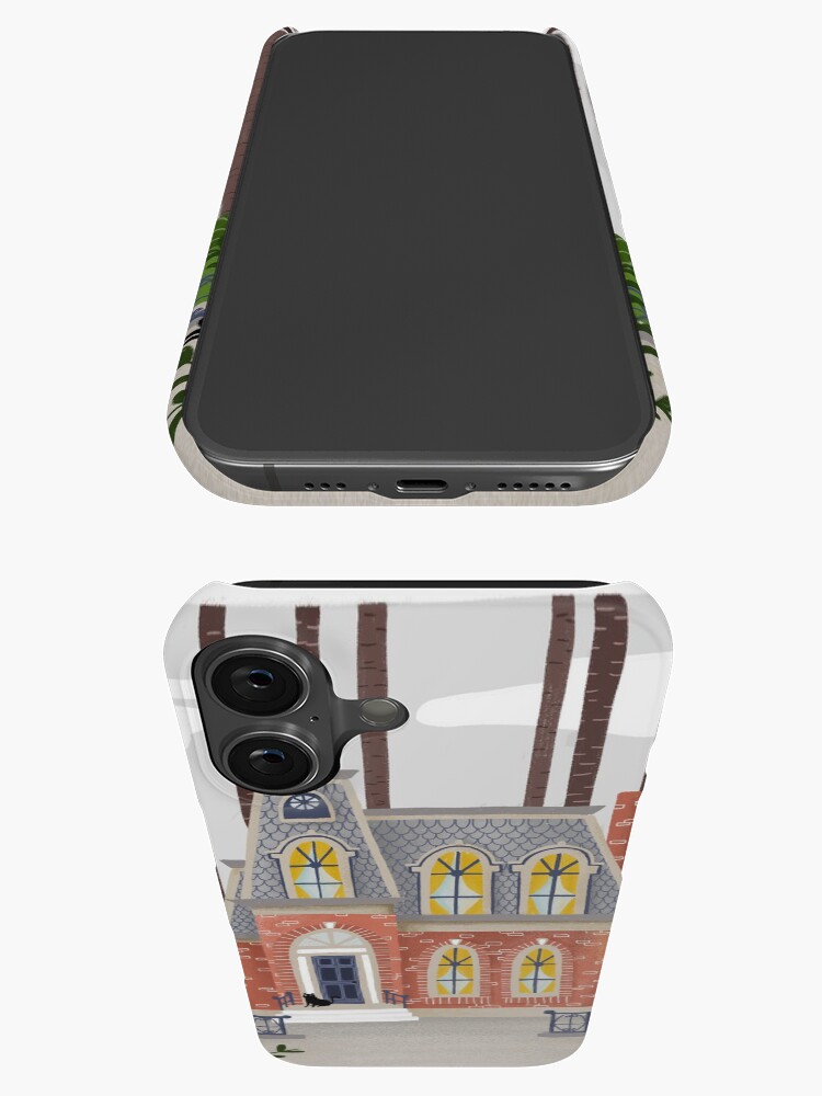 Imagen 3 de 4, Funda de iPhone con la obra Pequeña casa antigua con gatos negros, diseñada y vendida por paulahurtado.
