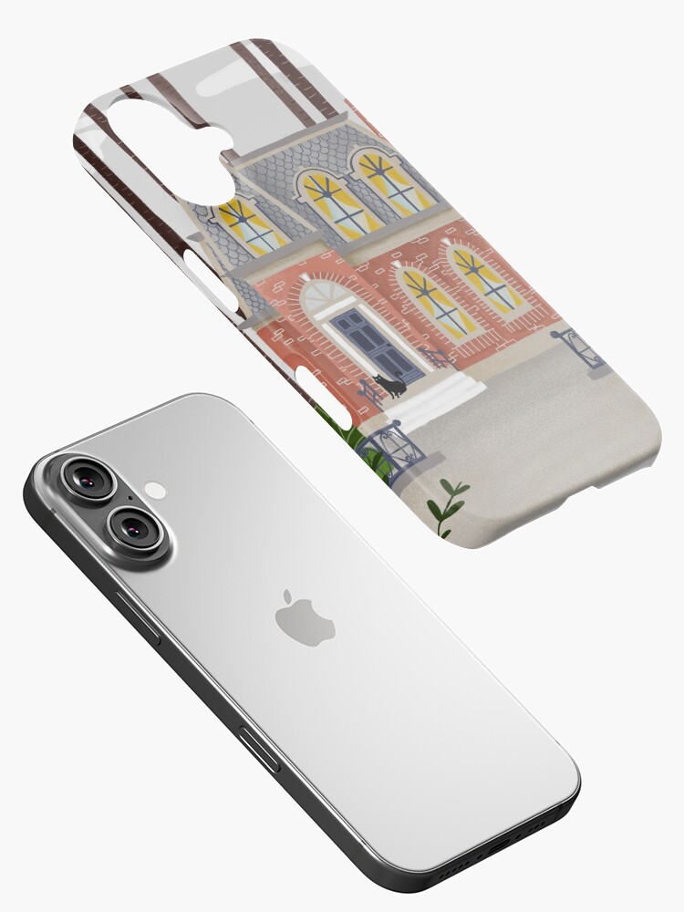 Imagen 2 de 4, Funda de iPhone con la obra Pequeña casa antigua con gatos negros, diseñada y vendida por paulahurtado.