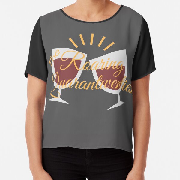 The Roaring Quarantwenties - Dark Grey Chiffon Top
