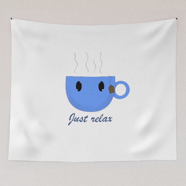 Item preview, draw a cute puppy face tea cup funny just relax designed and sold by danyc88.